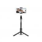 Tech-Protect L05S Vezeték nélküli Selfie bot Tripod Led világítással Fekete