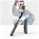 Tech-Protect L05S Vezeték nélküli Selfie bot Tripod Led világítással Fekete