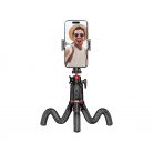 Tech-Protect L07S Vezeték nélküli Selfie bot Tripod flexibilis lábakkal Fekete