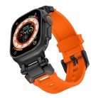  Tech-Protect DELTA PRO óraszíj Narancs / Fekete, Apple Watch 42mm / 44mm / 45mm / 49mm készülékhez