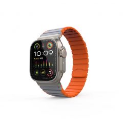   XPRO™ Apple Watch mágneses szilikon szíj Szürke/Narancssárga 42mm / 44mm / 45mm / 49mm