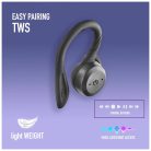 NGS Artica Jogger TWS Bluetooth Headset, Fekete IPX7