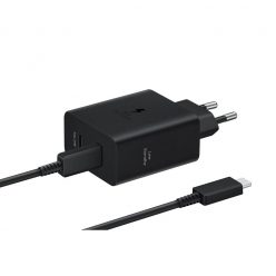   Samsung Töltő szett QC PD 50W Fekete 2*USB-C + Type-C kábellel EP-T5020XBE